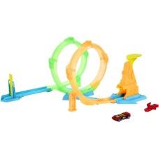 Ігровий набір «Неонова петля» з треком та машинкою, у коробці 31х26 см, Hot Wheels