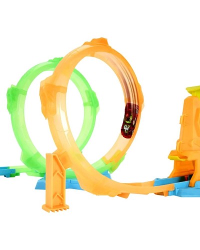 Ігровий набір «Неонова петля» з треком та машинкою, у коробці 31х26 см, Hot Wheels