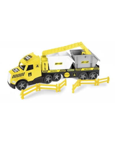 Вантажівка «Magic Truck Technic» 79 см з будівельними контейнерами, у корорбці 20х80х30 см, ТМ Тигрес