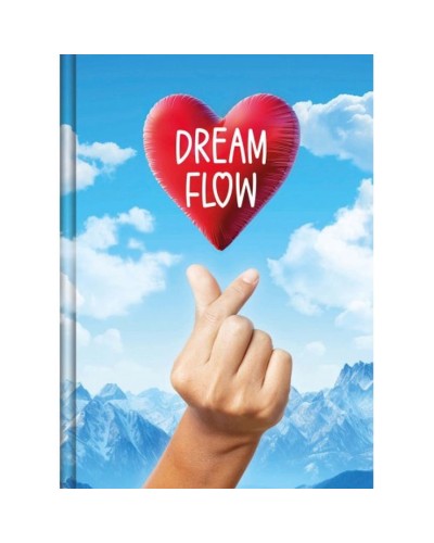 Блокнот «Dream Flow» А5 на 96 аркушів у клітинку з твердою ламінованою обкладинкою, в асортименті, ТМ Рюкзачок