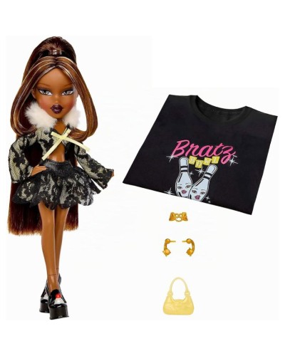 Ігровий набір з лялькою BRATZ «Stylin' Birthday. Саша» 27 см з аксесуарами та футболкою для дівчинки, у коробці 23х6х29 см