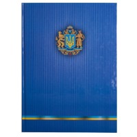 Канцелярська книга «Українська символіка» А4 на 96 аркушів у клітинку з твердою палітуркою та ламінованою обкладинкою, в асортименті, ТМ Buromax