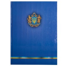 Канцелярська книга «Українська символіка» А4 на 96 аркушів у клітинку з твердою палітуркою та ламінованою обкладинкою, в асортименті, ТМ Buromax