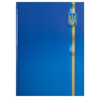 Канцелярська книга «Українська символіка» А4 на 96 аркушів у клітинку з твердою палітуркою та ламінованою обкладинкою, в асортименті, ТМ Buromax
