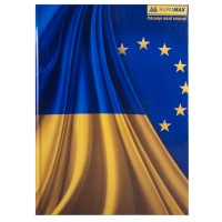 Канцелярська книга «Українська символіка» А4 на 96 аркушів у клітинку з твердою палітуркою та ламінованою обкладинкою, в асортименті, ТМ Buromax