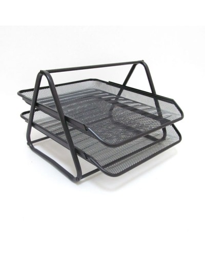 Лоток «Сітка» горизонтальний металевий на 2 відділення чорний 300х350 мм, ТМ J.Otten