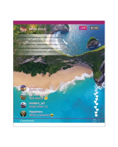 Зошит на 96 аркушів у лінію «Нейтральний Мікс №1», №3016, ТМ Gold Brisk