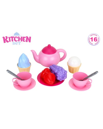 Набір посуду з 14 предметів, у сітці 19х19х11 см, ТМ Технок