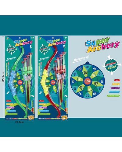 Арбалет з мішенню, стріли, в асортименті, на планшетці 21,5х63,5 см