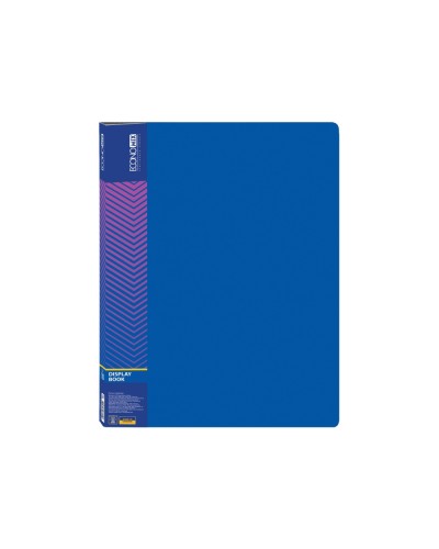 Папка пластикова А4 з 10 файлами синя, ТМ Economix