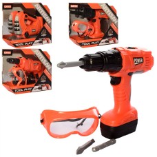 Набір інструментів 21 см, на батарейці, в асортименті, у коробці 28,5х23х8 см