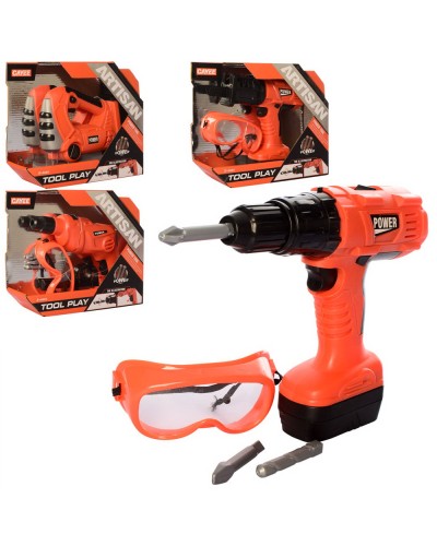 Набір інструментів 21 см, на батарейці, в асортименті, у коробці 28,5х23х8 см