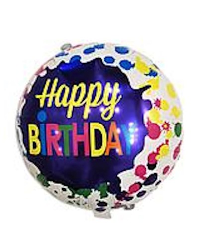 Кульки фольговані «Happy B-day» таблетка, 46 см, ТМ Leader