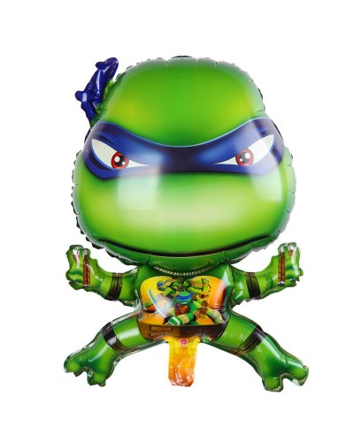 Кульки фольговані «Черепашка - Ніндзя Леонардо» 45х64 см, 10 шт в упаковці