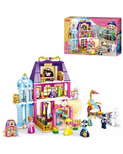 Конструктор SLUBAN «Салон краси», 526 деталей, карета, фігурки, у коробці 48х33х6,5 см