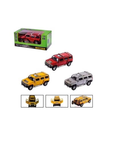 Машина «Hummer H3» 1:32 металева зі світлом та звуком, на батарейці, в асортименті, у коробці 14,5х6,5х7 см, АВТОПРОМ