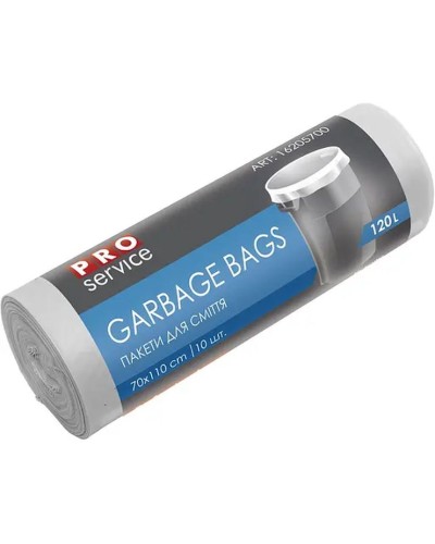 Пакети для сміття «Proservice» 10 шт на 120 л білі