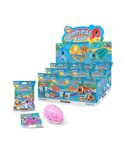 Зростаюча іграшка в яйці «Tropical Eggs. Мешканці Тропічних морів» 6х6х5 см, в асортименті, 13 шт у дисплеї 20х11х29 см