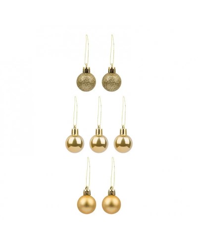 Набір новорічних кульок d 3 см золотих, 7 шт. в упаковці, ТМ Yes