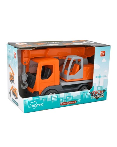 Кран «Tech Truck» інерційний, у коробці 19х30х14,5 см, ТМ Тигрес
