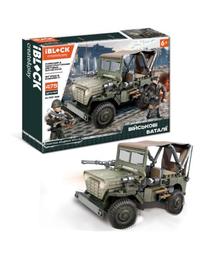 Конструктор IBLOCK «Військові баталії», 475 деталей, фігурки, у коробці 45х7х33 см