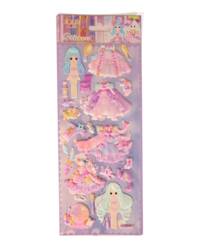 Наліпки «Одягни ляльку», 11х27 см, ПВХ, TM Leader