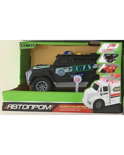 Машина «Поліція» зі світлом та звуком, на батарейці, у коробці 21х13х11 см, Автопром