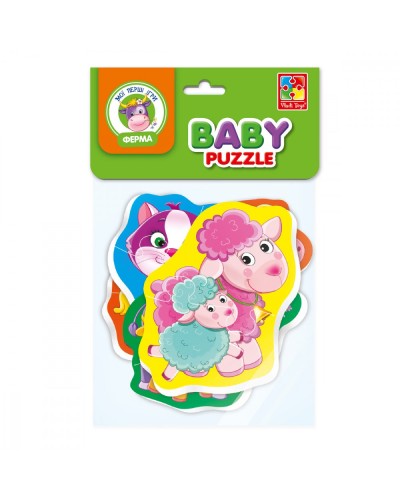 Бебі пазли «Мама та малюк» на 12 елементів, ТМ Vlady Toys