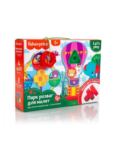 Гра-конструктор з болтами «Парк розваг», у коробці 27х6х20 см, ТМ Vlady Toys