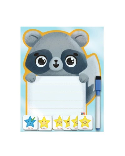 Магнітна дошка «Єнот»: поле, маркер та 7 магнітів, під слюдою 24х32см, ТМ Vlady Toys