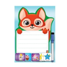 Магнітна дошка «Лисичка»: поле, маркер та 7 магнітів, під слюдою 24х32см, ТМ Vlady Toys