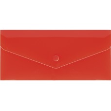 Євроконверт на кнопці Е65 180 мкм фактура «глянець» прозорий, червоний, ТМ Economix