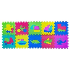 Килимок-пазл «Транспорт» фомовий з 10 деталей, в плівці