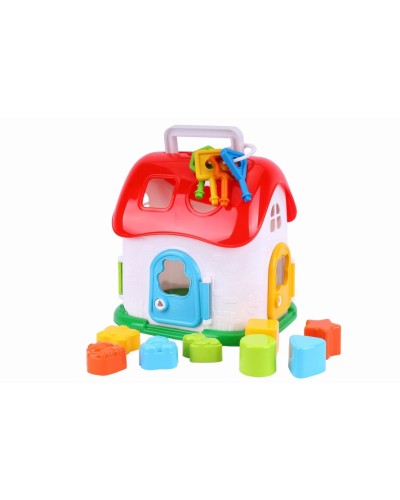 Сортер «Будиночок» з 12 деталей, у сітці 22х20х21 см, ТМ Технок