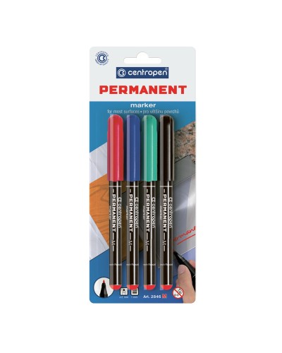 Маркер перманентний 1 мм, зелений,ТМ Centropen