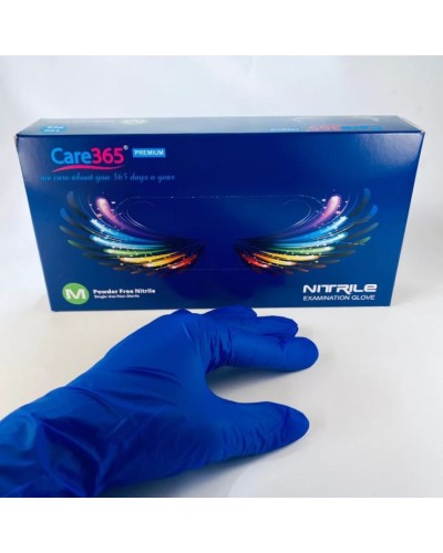 Рукавички «Maxter» нітрилові одноразові сині, М, 100 шт в упаковці