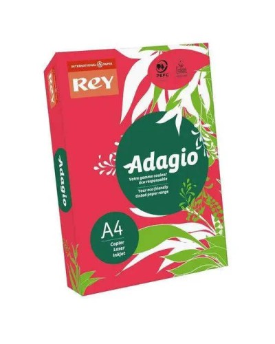 Папір кольоровий, А4, 500 аркушів, 80 гр/м, інтенсив червоний, REY Adagio