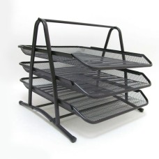 Лоток «Сітка» горизонтальний металевий на 3 відділення чорний 300х350 мм, ТМ J.Otten