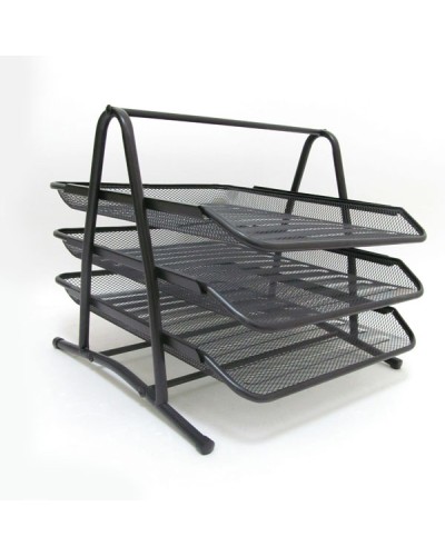 Лоток «Сітка» горизонтальний металевий на 3 відділення чорний 300х350 мм, ТМ J.Otten