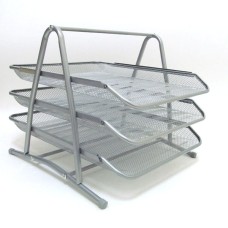 Лоток «Сітка» горизонтальний металевий на 3 відділення сріблястий 300х350 мм, ТМ J.Otten