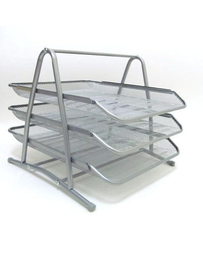 Лоток «Сітка» горизонтальний металевий на 3 відділення сріблястий 300х350 мм, ТМ J.Otten