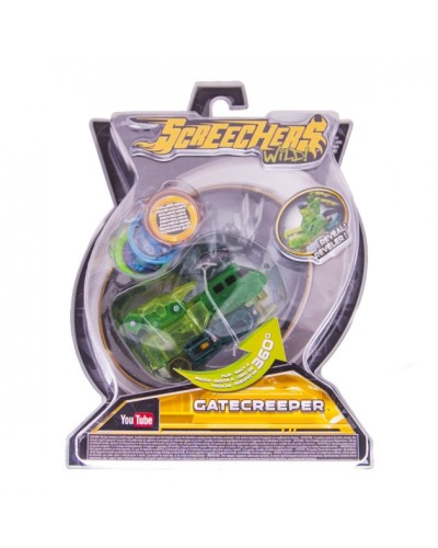 Трансформер-машина Screechers Wild! «Гейткріпер» 4х8х5 см з 3 дисками, у коробці 25х6,5х19 см
