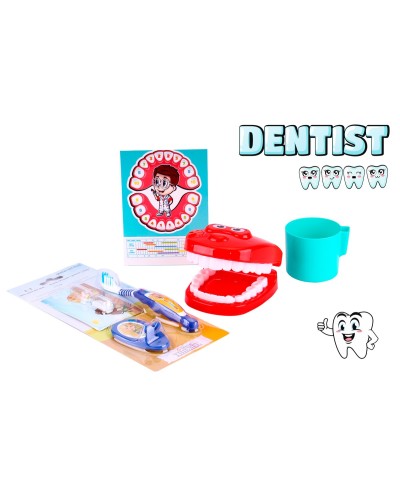 Набір «Лікар Стоматолог» з 4 предметів в сітці з картонною етикеткою 27х10х8 см, ТМ Технок