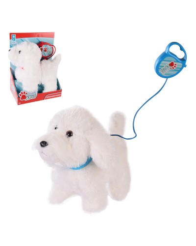 М'яка іграшка «Кращий друг песик на повідку» 22х28,5х13 см, гавкає, ходить, виляє хвостом, у коробці