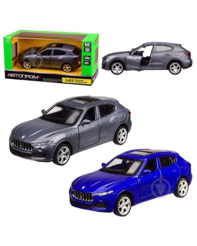 Машина «Maserati Levante SUV» 1:43 металева, в асортименті, у коробці 14,5х6,5х7 см, ТМ Автопром