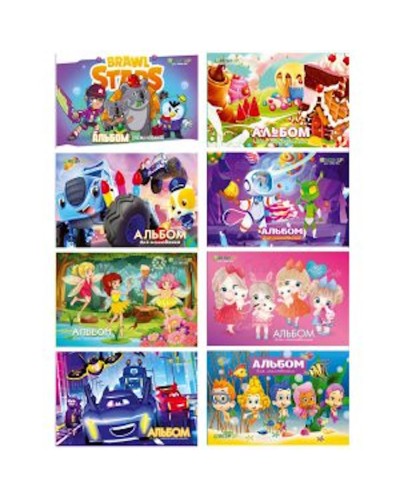 Альбом А4 12 аркушів 120 г/м2 з перфорацією на скобі, TM Fresh