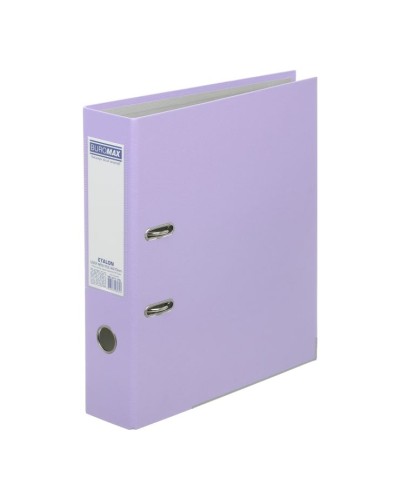Папка-реєстратор «ETALON PASTEL» A4 одностороння збірна бузкова, 70 мм, TM Buromax