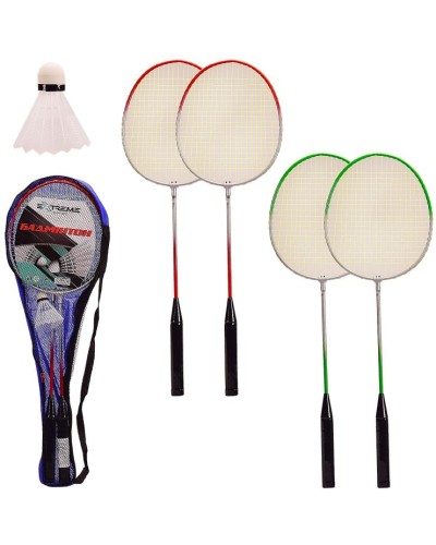 Бадмінтон: 2 ракетки по 62 см та воланчик, в асортименті, у чохлі 21х2х65 см