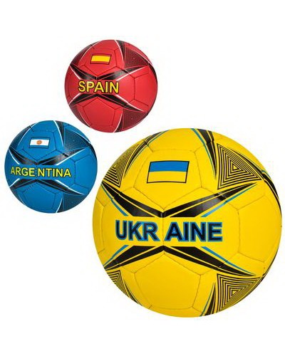 М'яч футбольний розмір 5 ПУ1 4 мм, ручна робота, 32 панелі, вагою 400-420 г, в асортименті