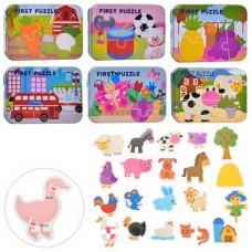 Пазли в асортименті, у металевому пеналі 17х12,5х3 см